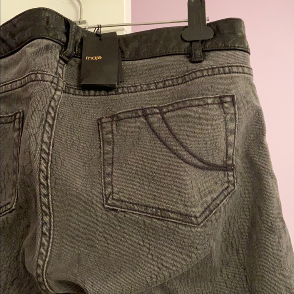 Maje Glorious Grey Faux Women’s Jeans - Picture 8 of 8
